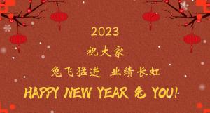 時間流逝的腳步，擋不住我們對過去的回望， 遠方未知的艱苦，奪不走我們對前程的向往。 2023，祝大家兔飛猛進  業(yè)績長虹！